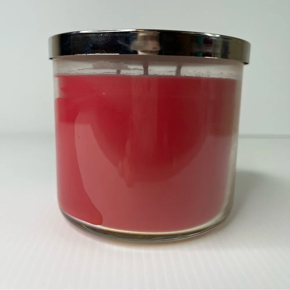 Bath and Body Works Be Joyful 3 Wick Candle Pink Sugar Clementine Jasmine Scent